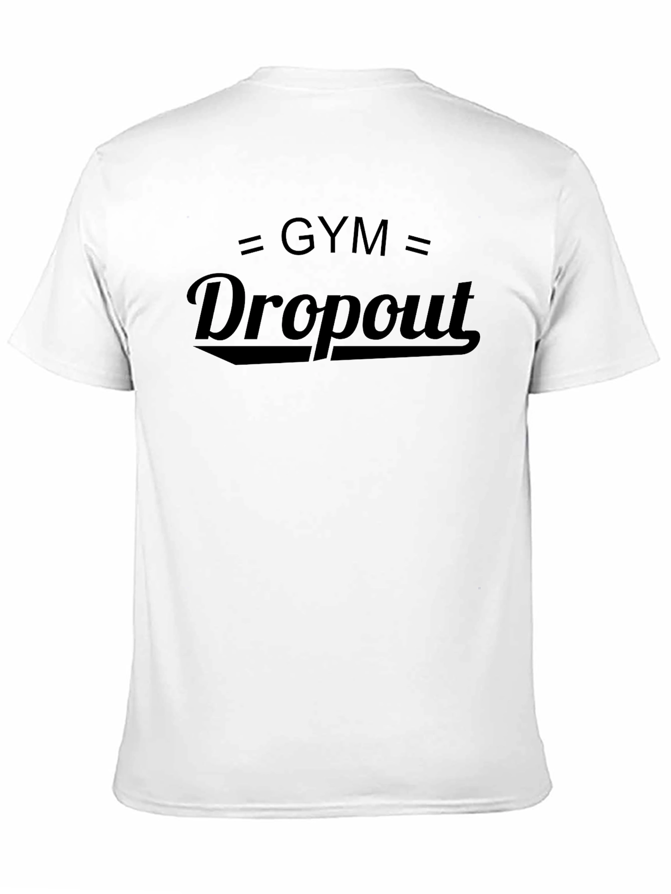 Gym Dropout Graphic Tee - Black Cotton T-Shirt
