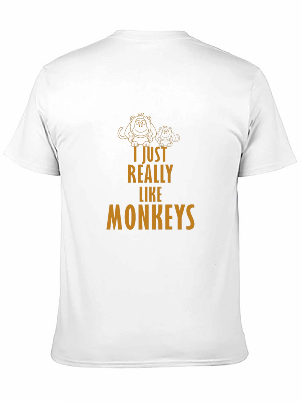 I Just Really Like Monkeys T-Shirt - Black Tee