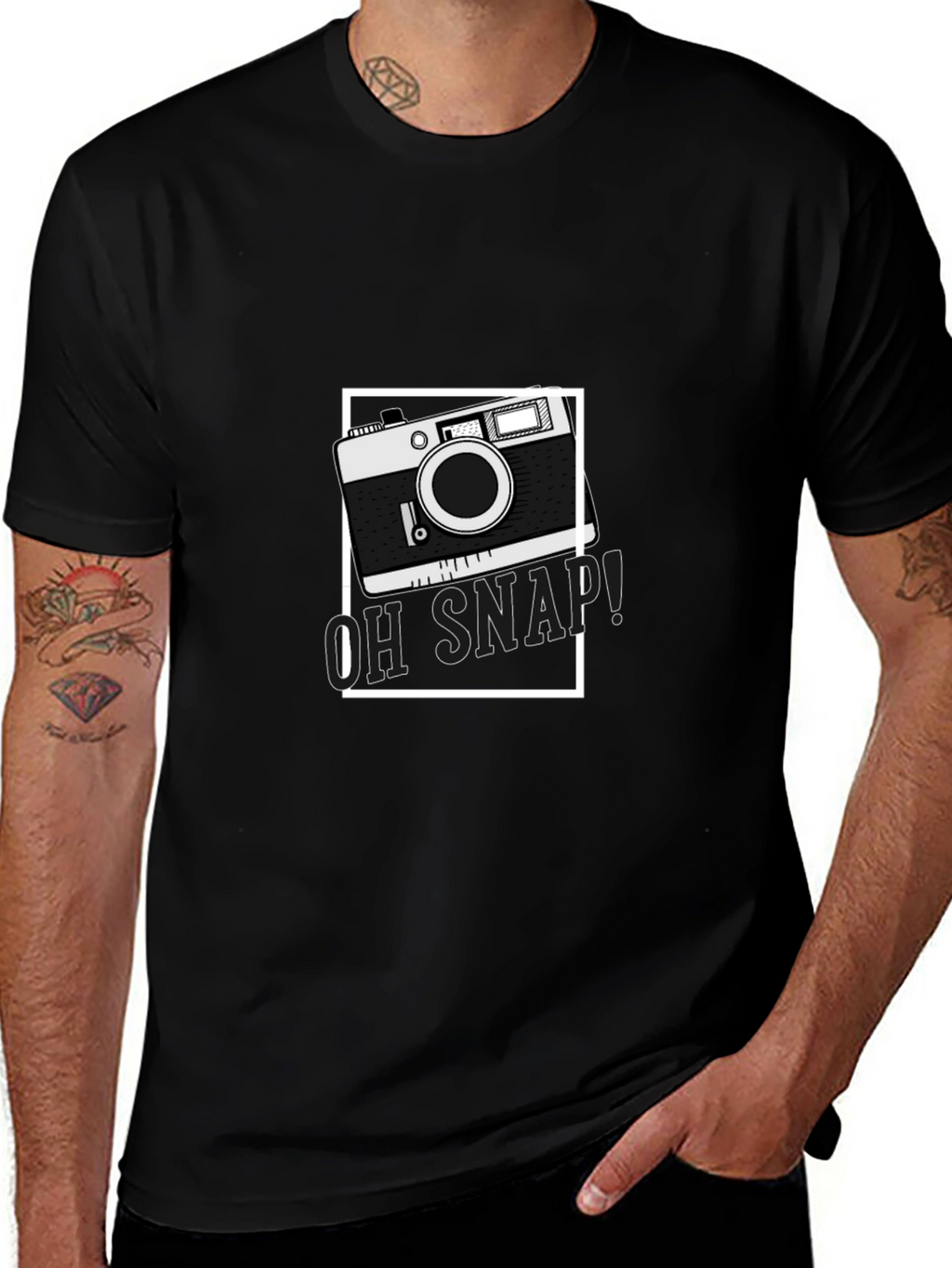 Retro Camera Graphic T-Shirt - Oh Snap! Design