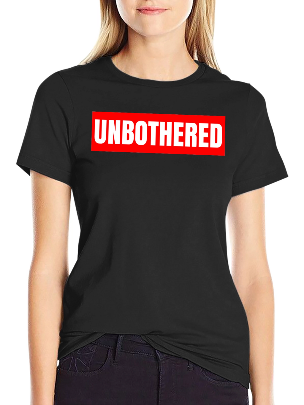 Unbothered Graphic T-Shirt - Black Crew Neck