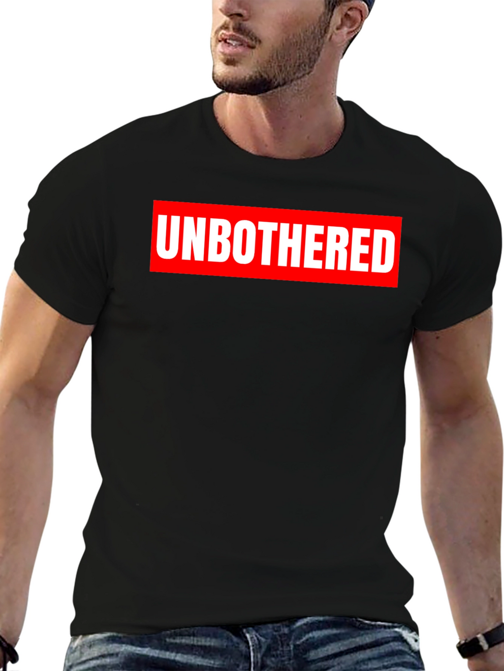 Unbothered Graphic T-Shirt - Black Crew Neck