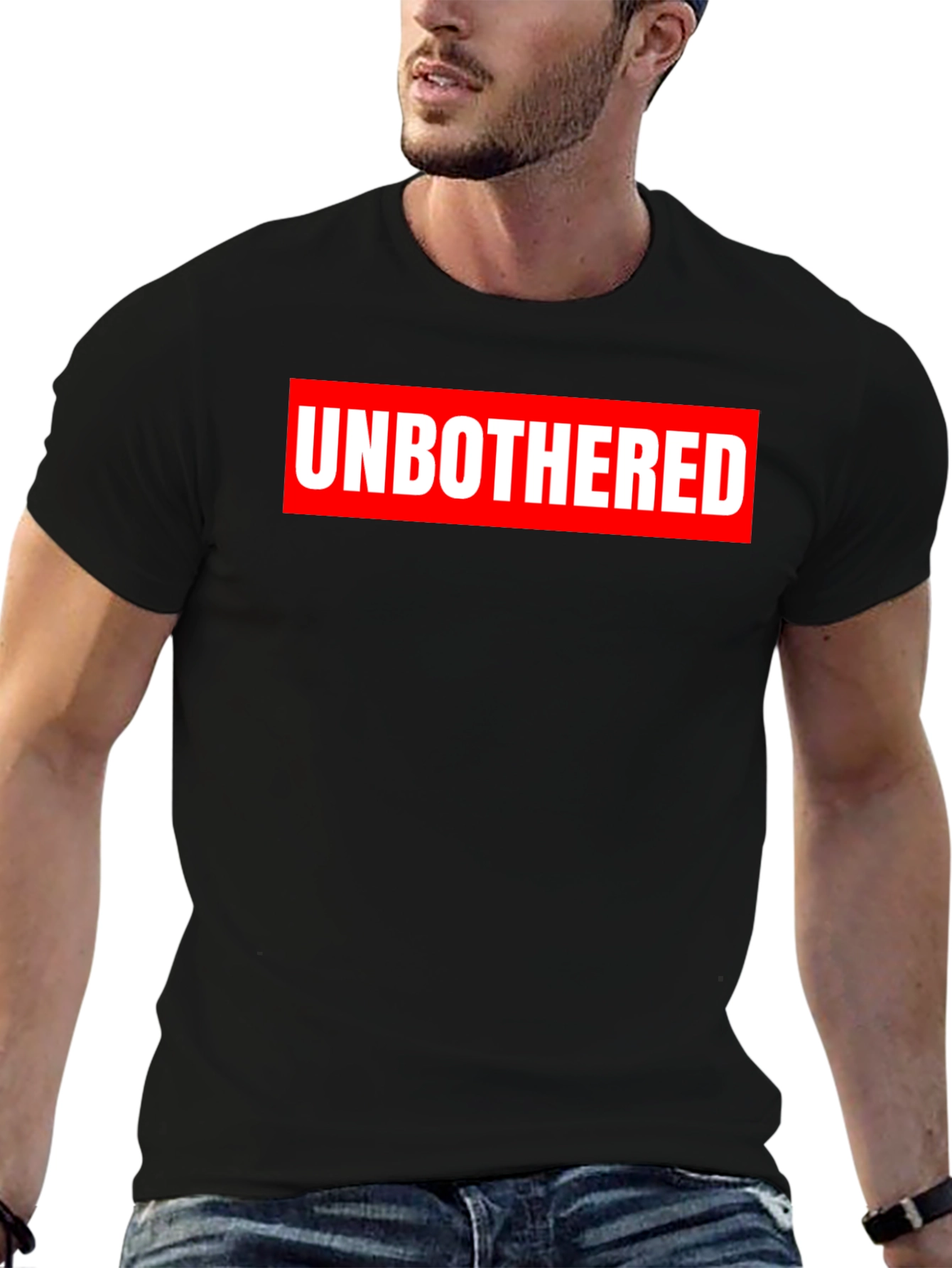 Unbothered Graphic T-Shirt - Black Crew Neck