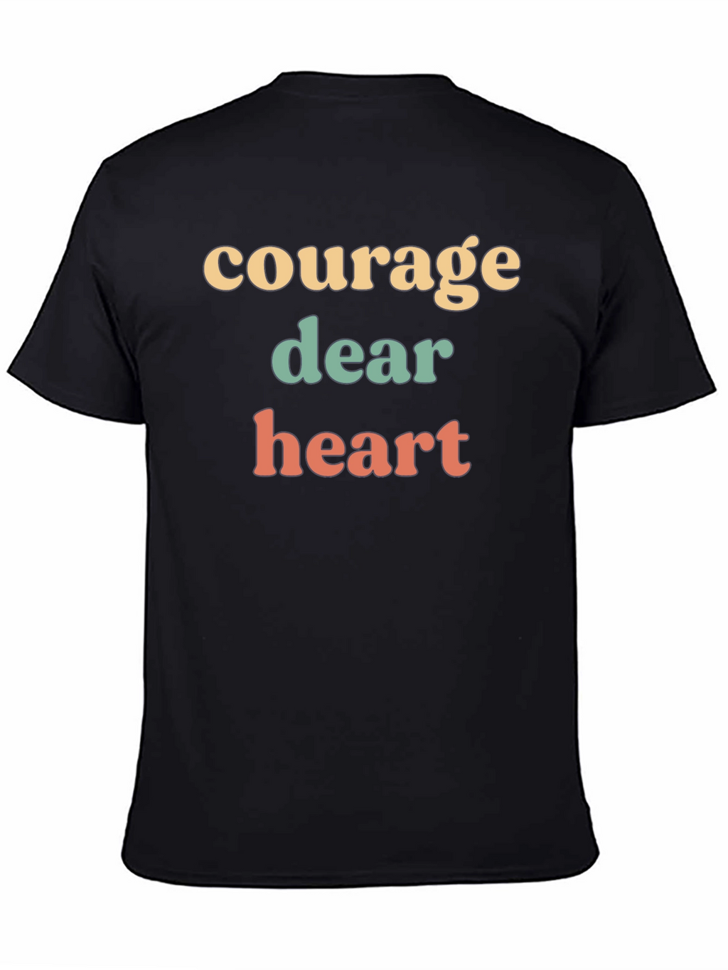 Courage Dear Heart Graphic Tee - Unisex Black T-Shirt