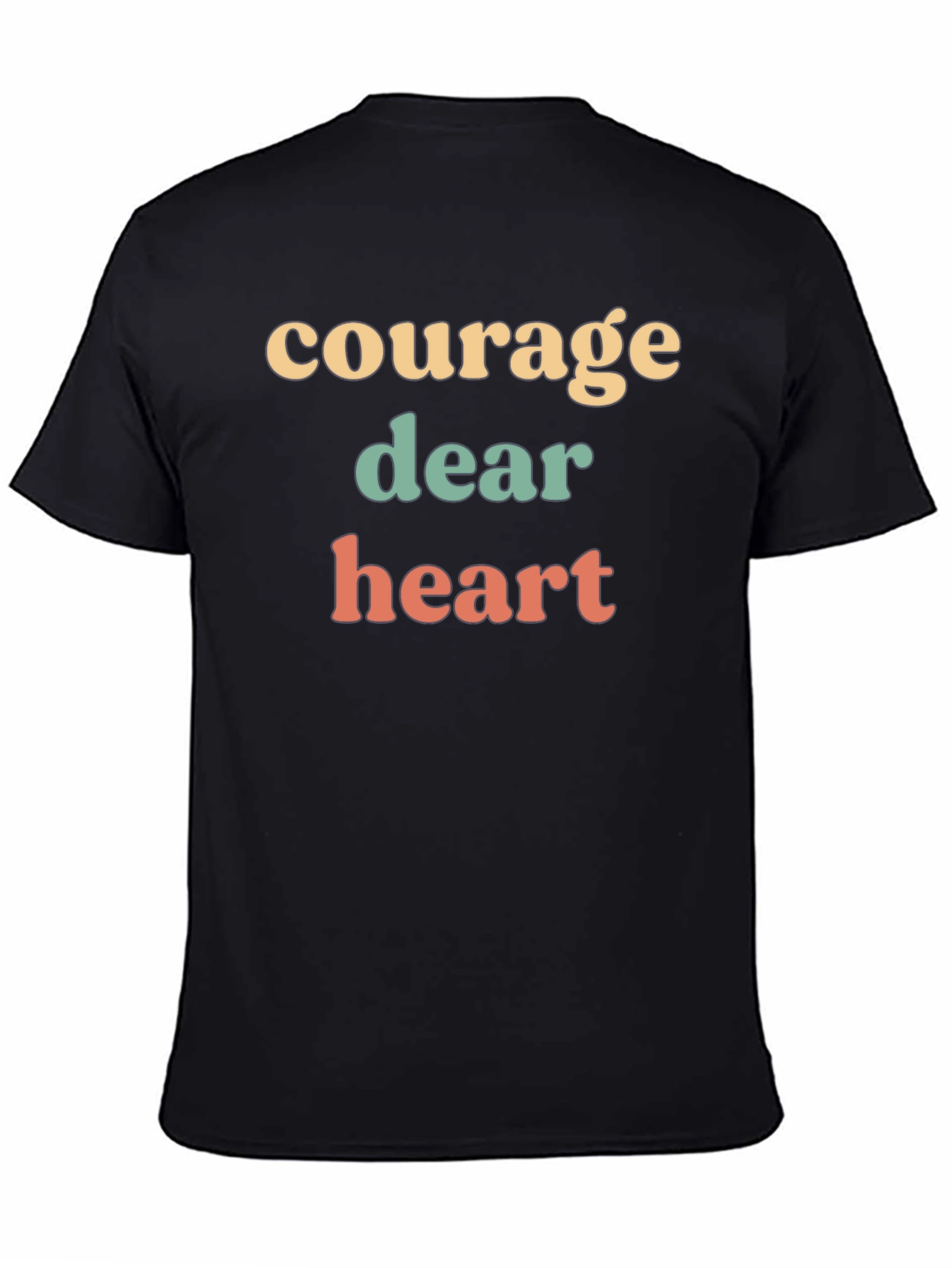 Courage Dear Heart Graphic Tee - Unisex Black T-Shirt