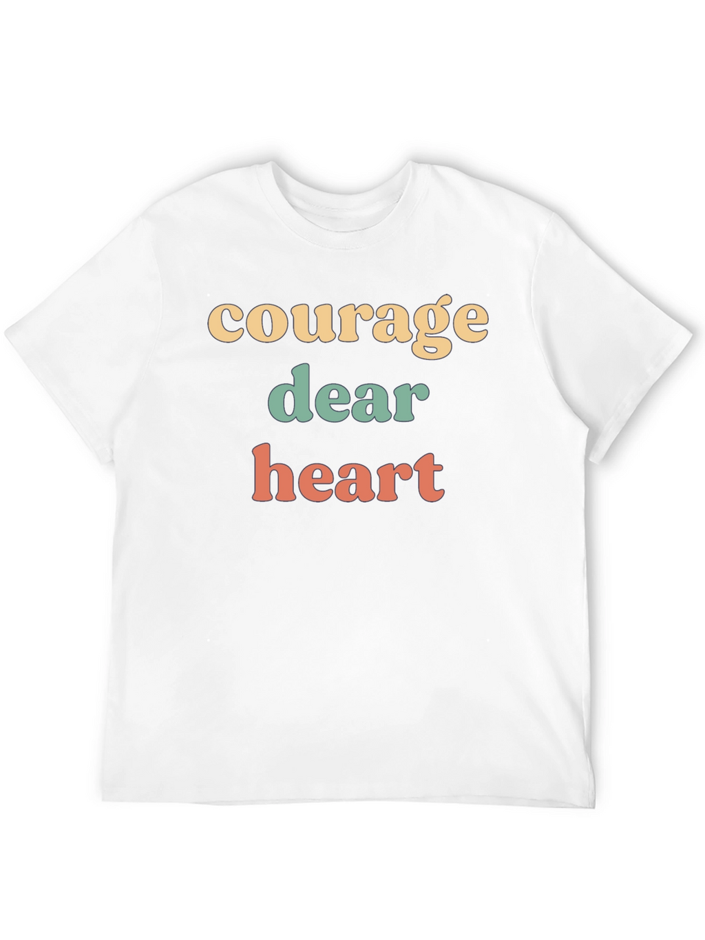Courage Dear Heart Graphic Tee - Unisex Black T-Shirt