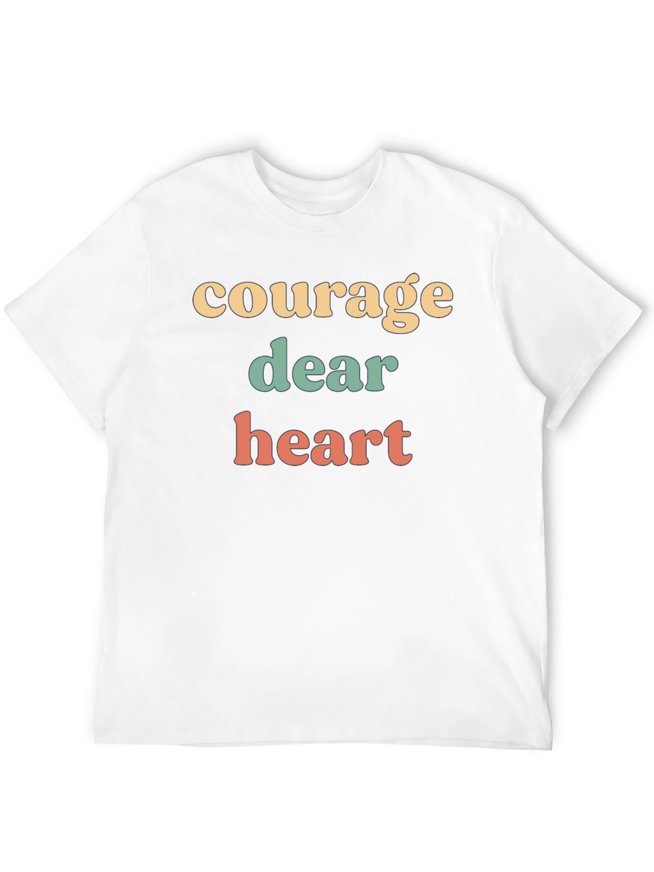 Courage Dear Heart Graphic Tee - Unisex Black T-Shirt