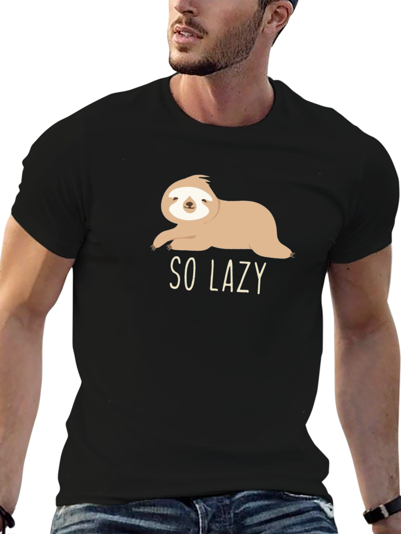 So Lazy Sloth Graphic Tee - Comfy Casual Style