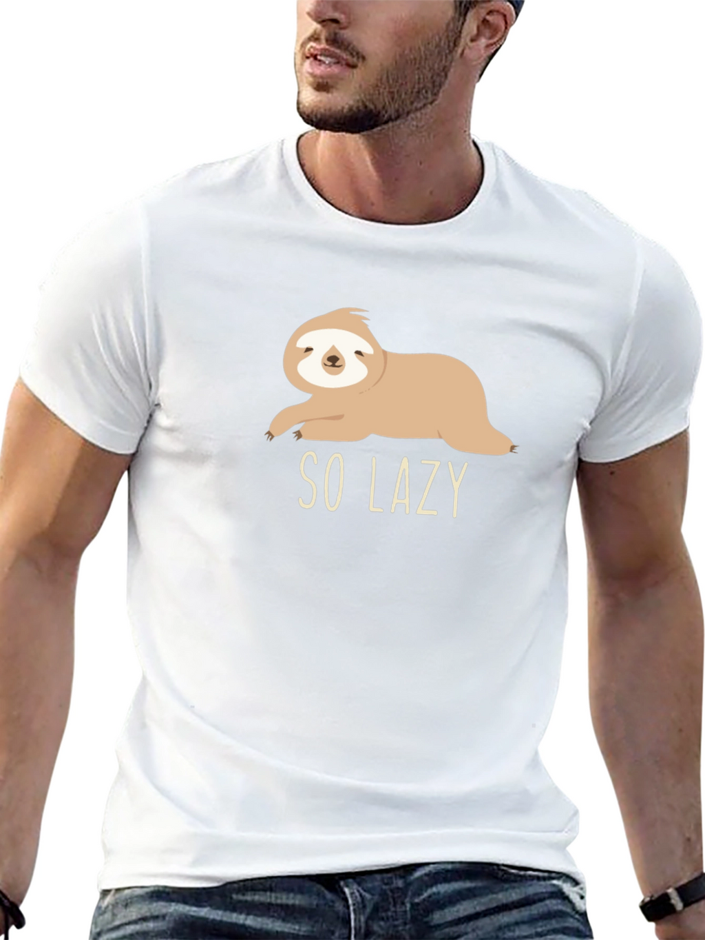 So Lazy Sloth Graphic Tee - Comfy Casual Style