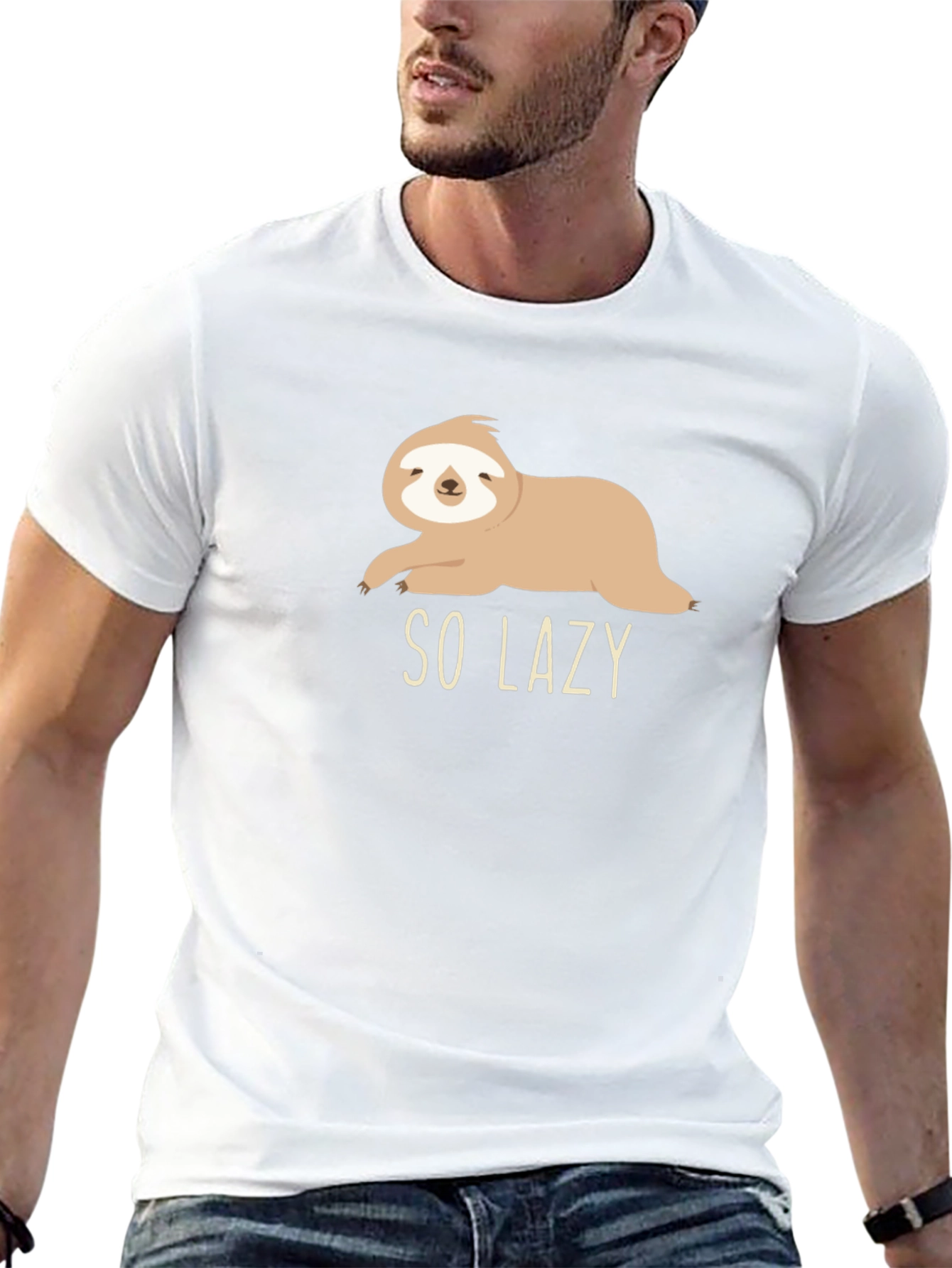So Lazy Sloth Graphic Tee - Comfy Casual Style
