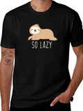So Lazy Sloth Graphic Tee - Comfy Casual Style