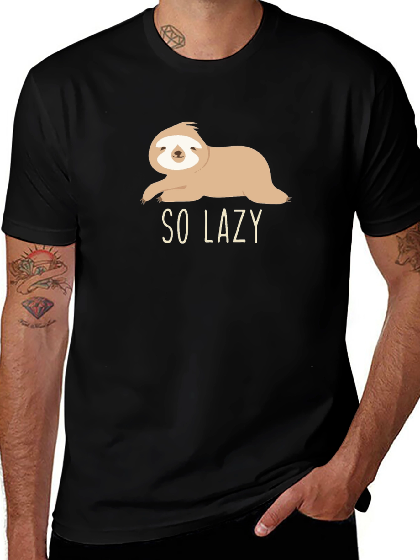 So Lazy Sloth Graphic Tee - Comfy Casual Style