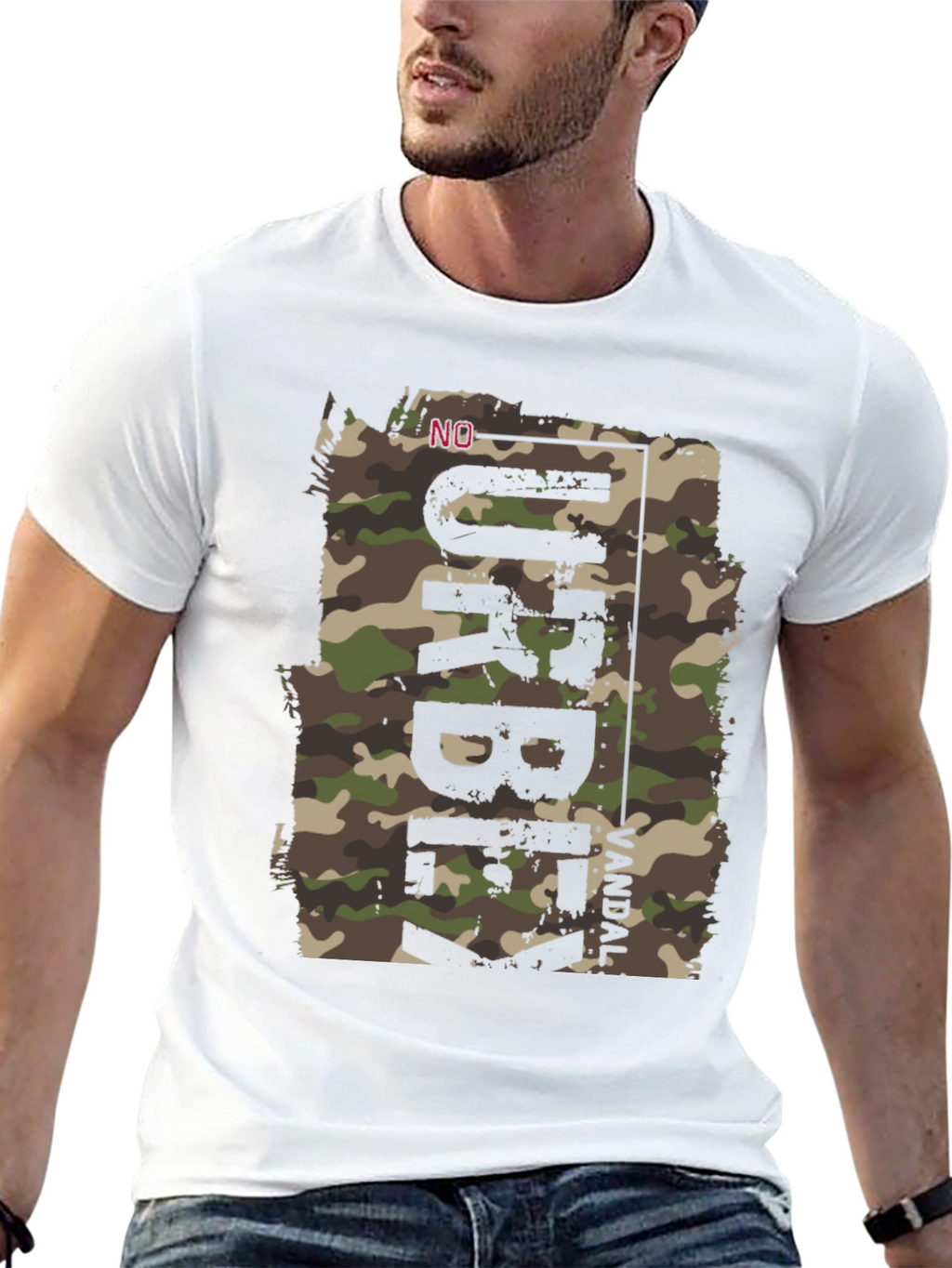 Urban Camo Print Mens T-Shirt