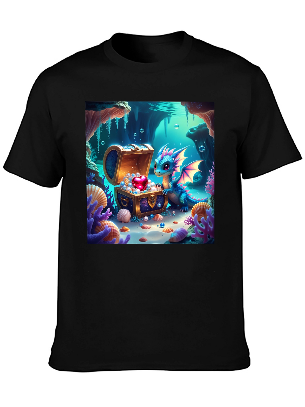 Dragons Treasure T-Shirt - Fantasy Art