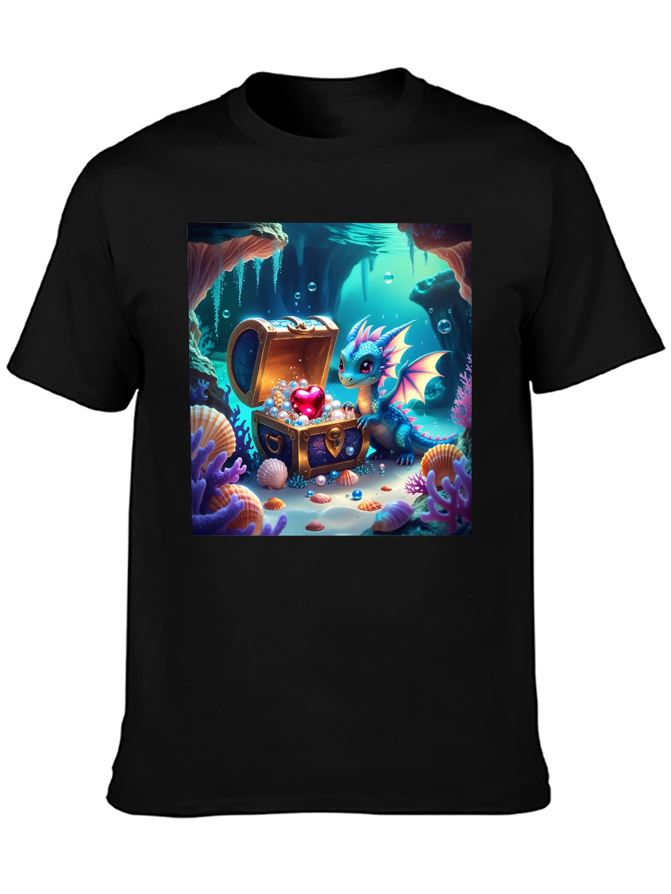 Dragons Treasure T-Shirt - Fantasy Art