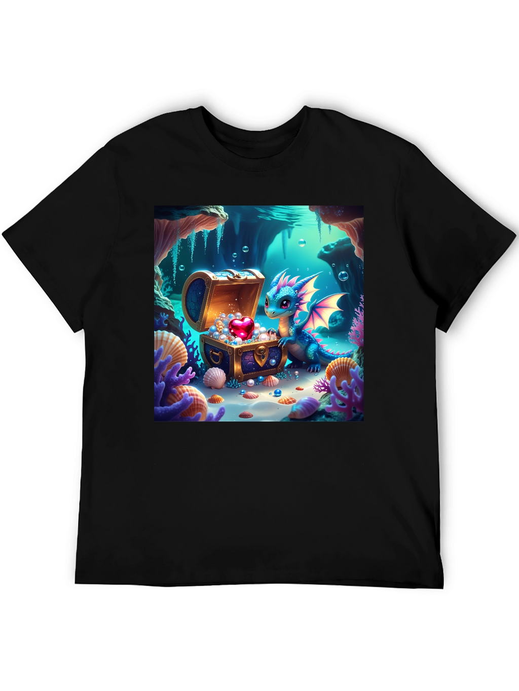Dragons Treasure T-Shirt - Fantasy Art