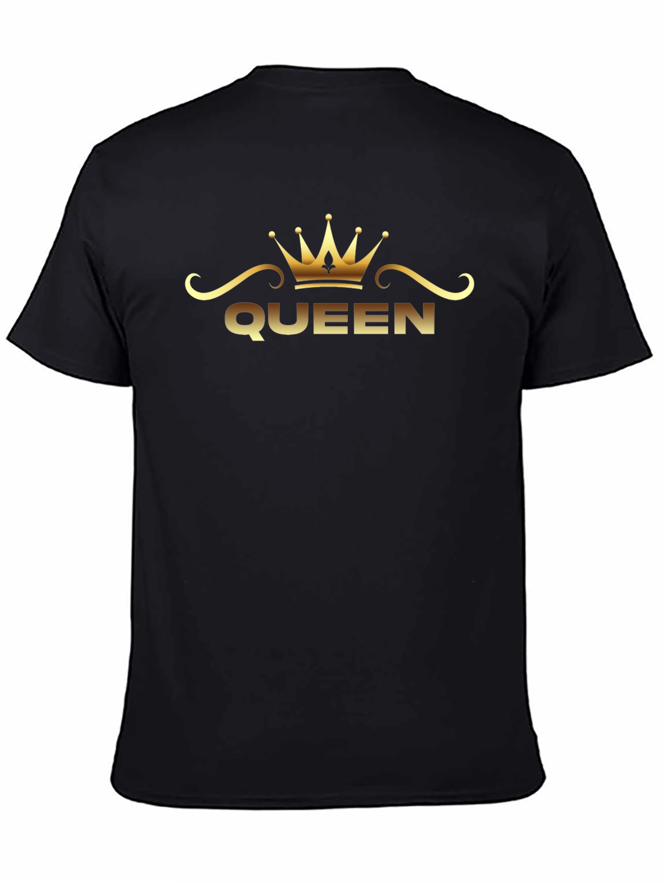 Queen Crown Graphic Tee - Black