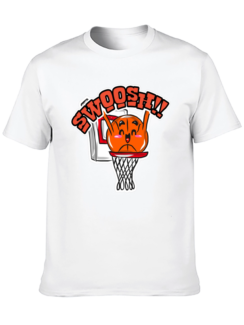 Funny Basketball Cartoon Black T-Shirt
