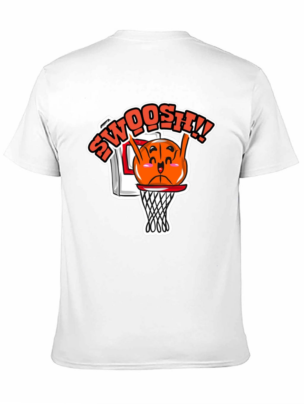 Funny Basketball Cartoon Black T-Shirt