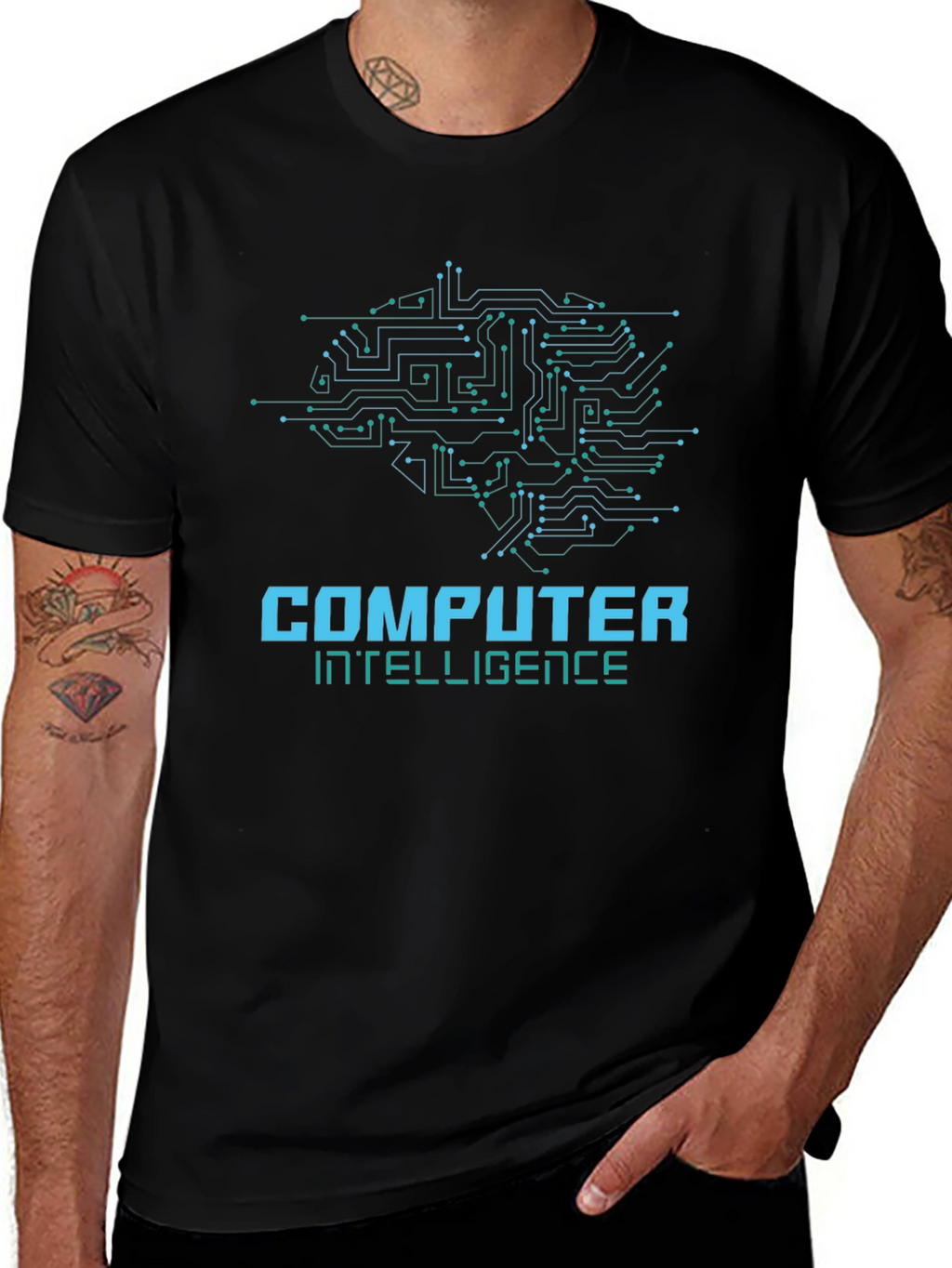 Computer Intelligence Graphic Tee - Black Cotton