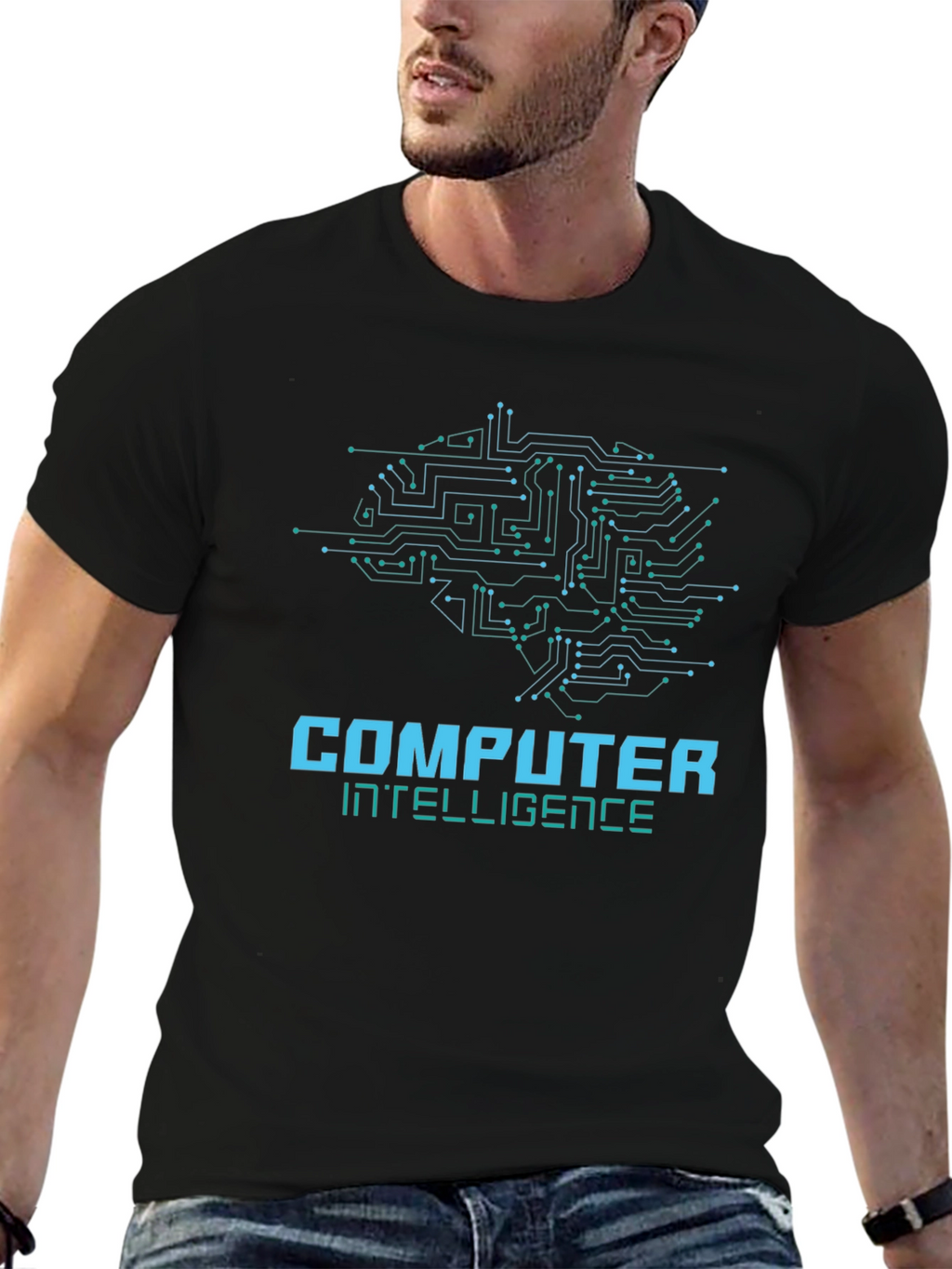 Computer Intelligence Graphic Tee - Black Cotton