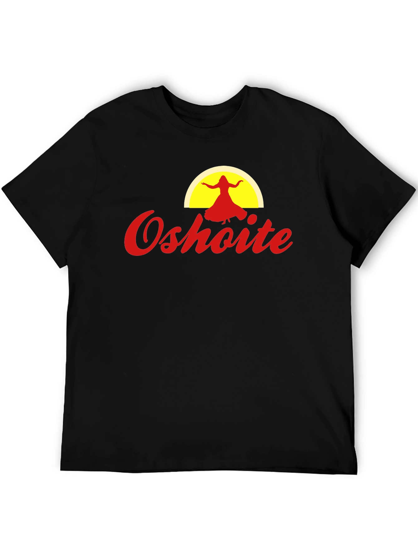 Oshoite Black T-Shirt - Yoga Dance Graphic Tee