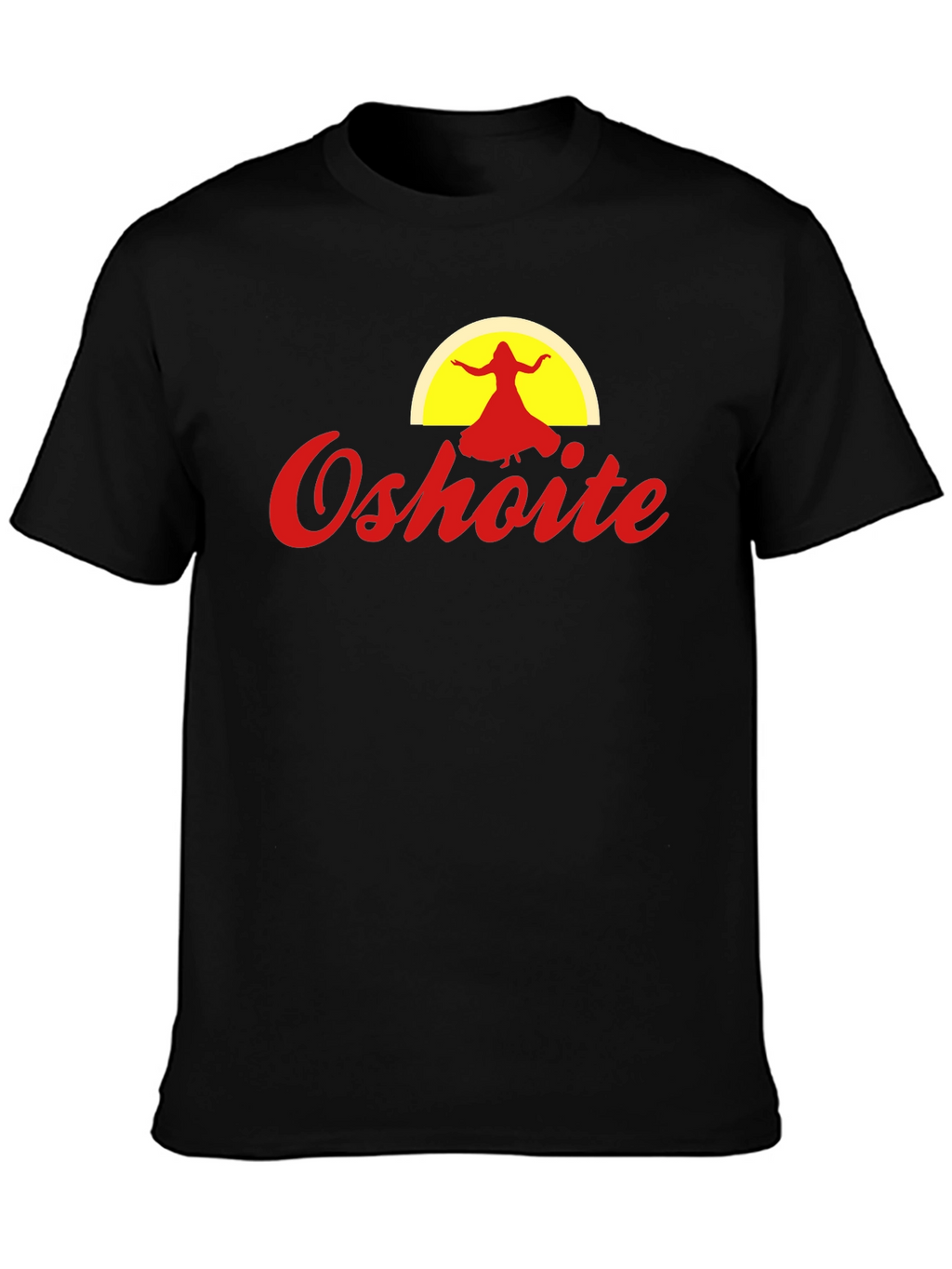 Oshoite Black T-Shirt - Yoga Dance Graphic Tee