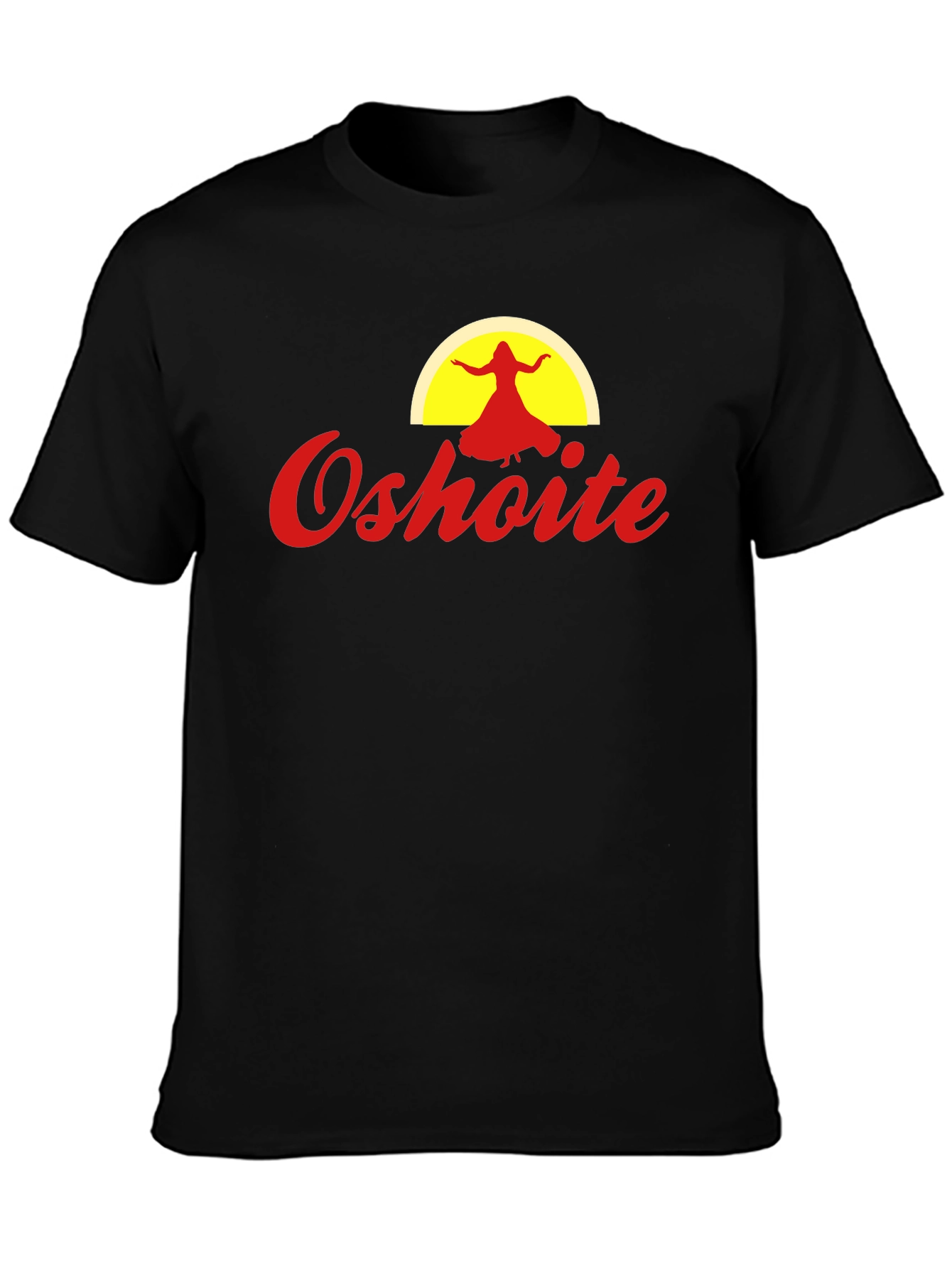 Oshoite Black T-Shirt - Yoga Dance Graphic Tee