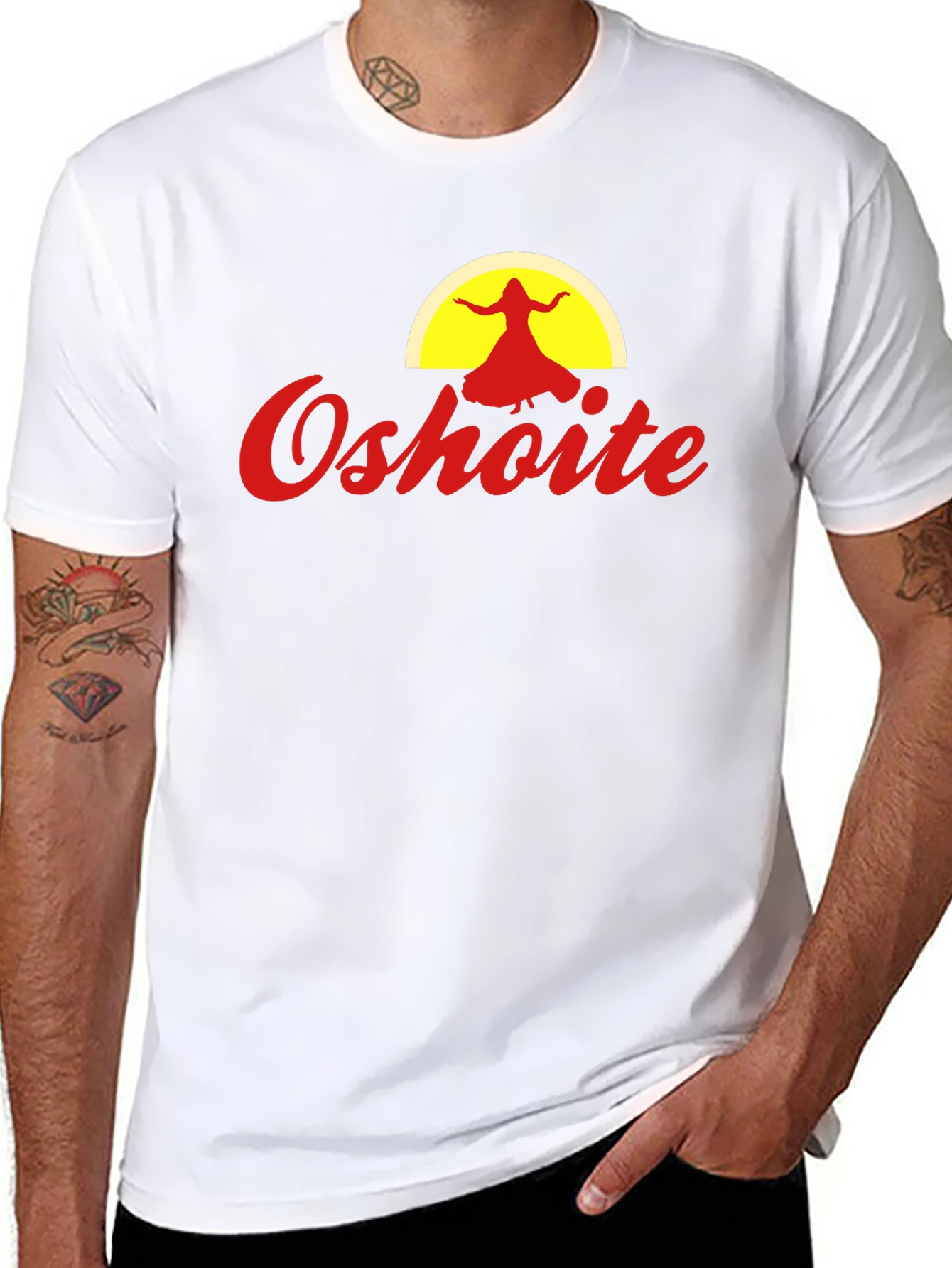 Oshoite Black T-Shirt - Yoga Dance Graphic Tee