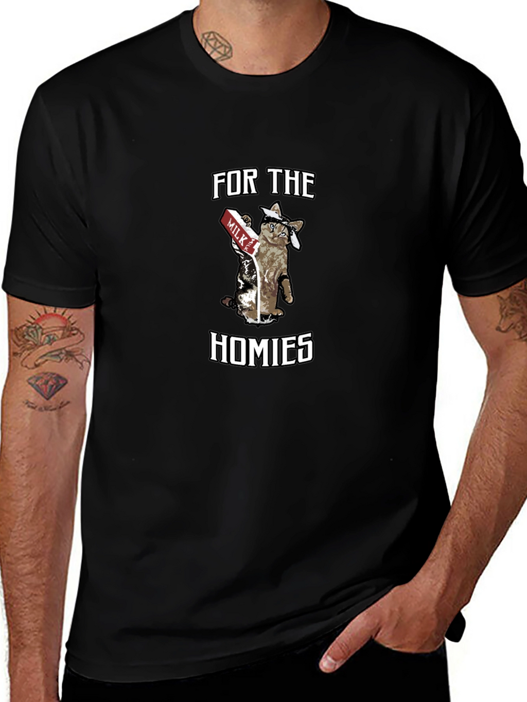 For the Homies Cat Milk T-Shirt