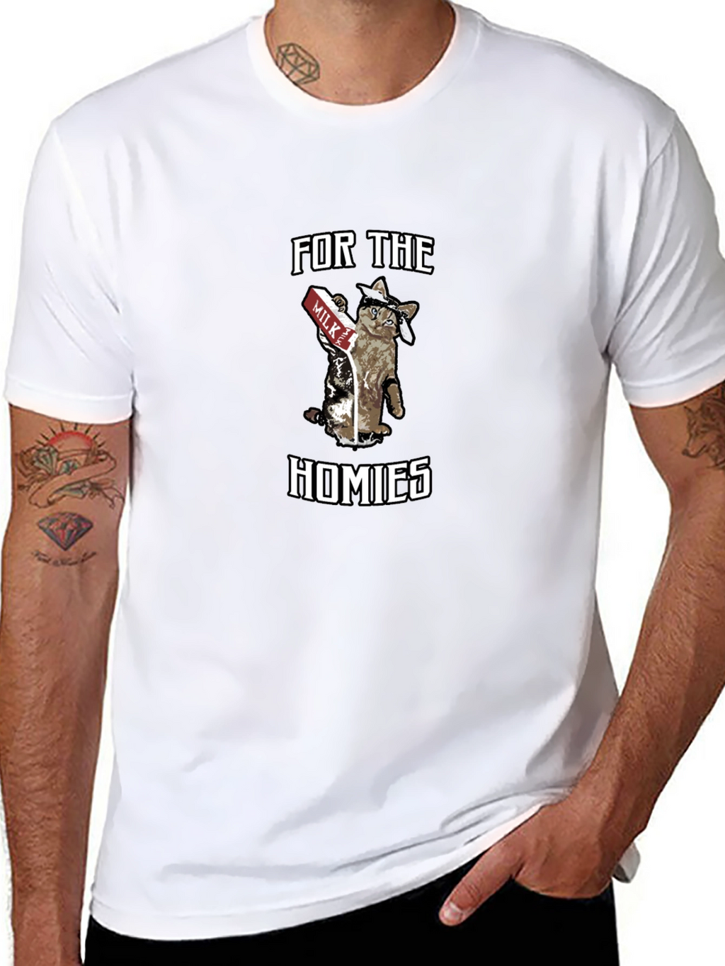 For the Homies Cat Milk T-Shirt