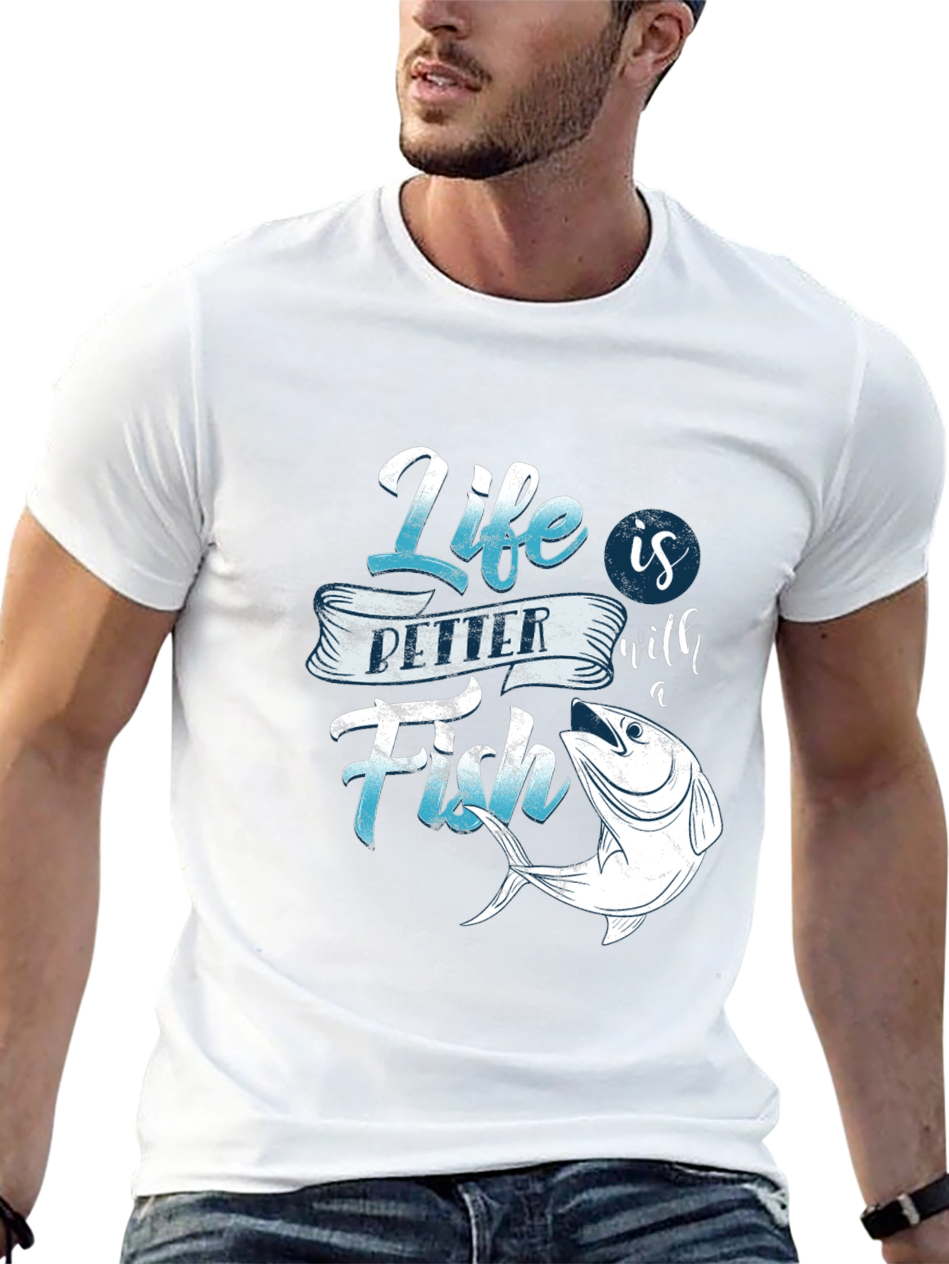 Life is Better with Fish Graphic T-Shirt