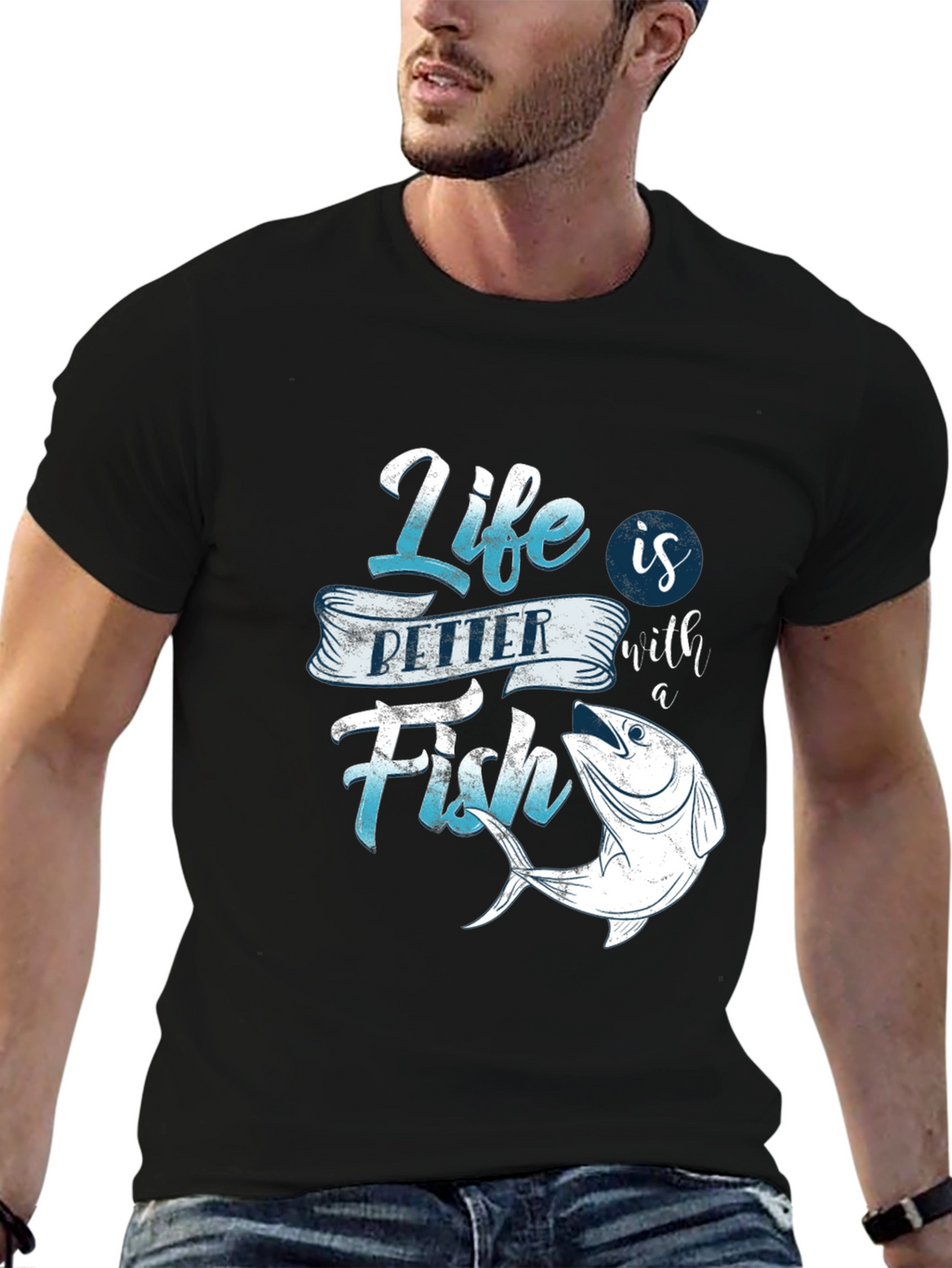 Life is Better with Fish Graphic T-Shirt