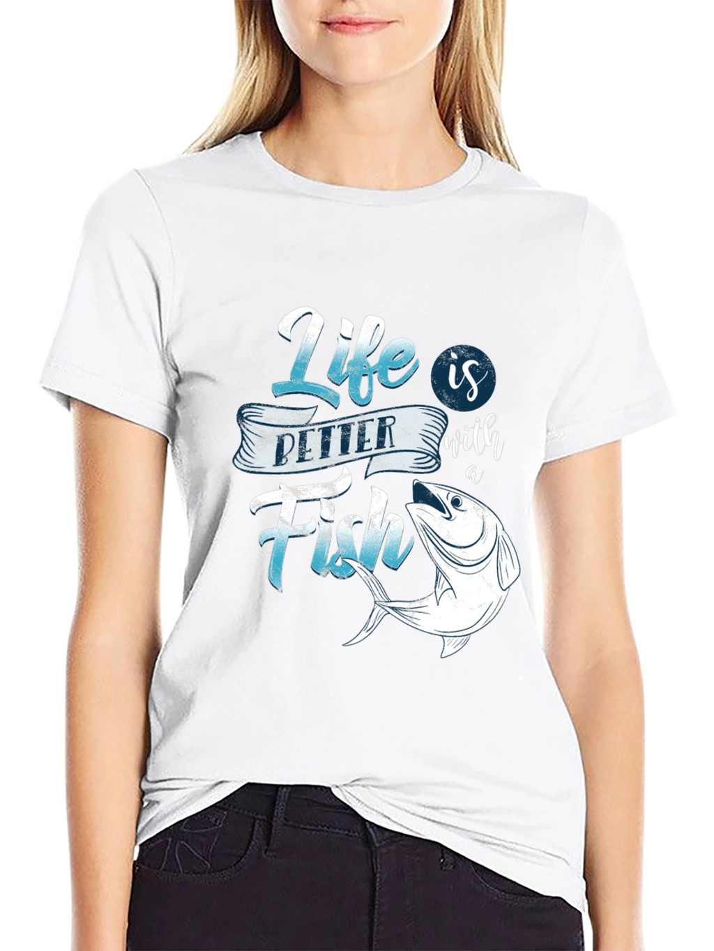 Life is Better with Fish Graphic T-Shirt