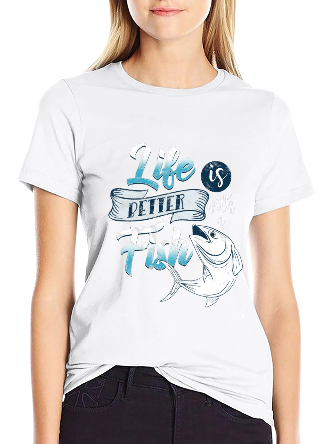 Life is Better with Fish Graphic T-Shirt