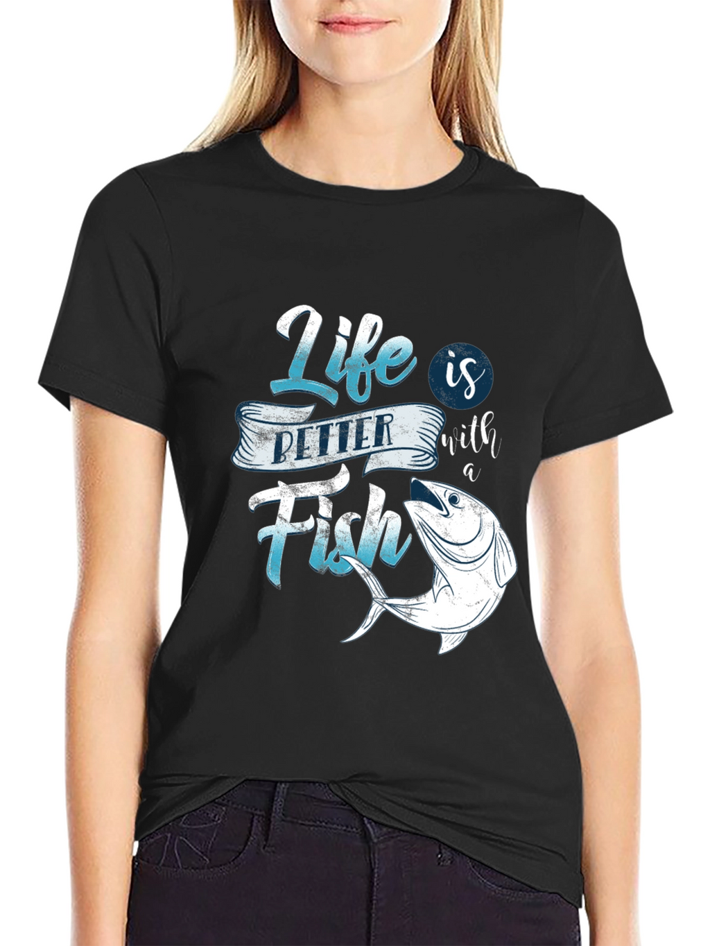 Life is Better with Fish Graphic T-Shirt