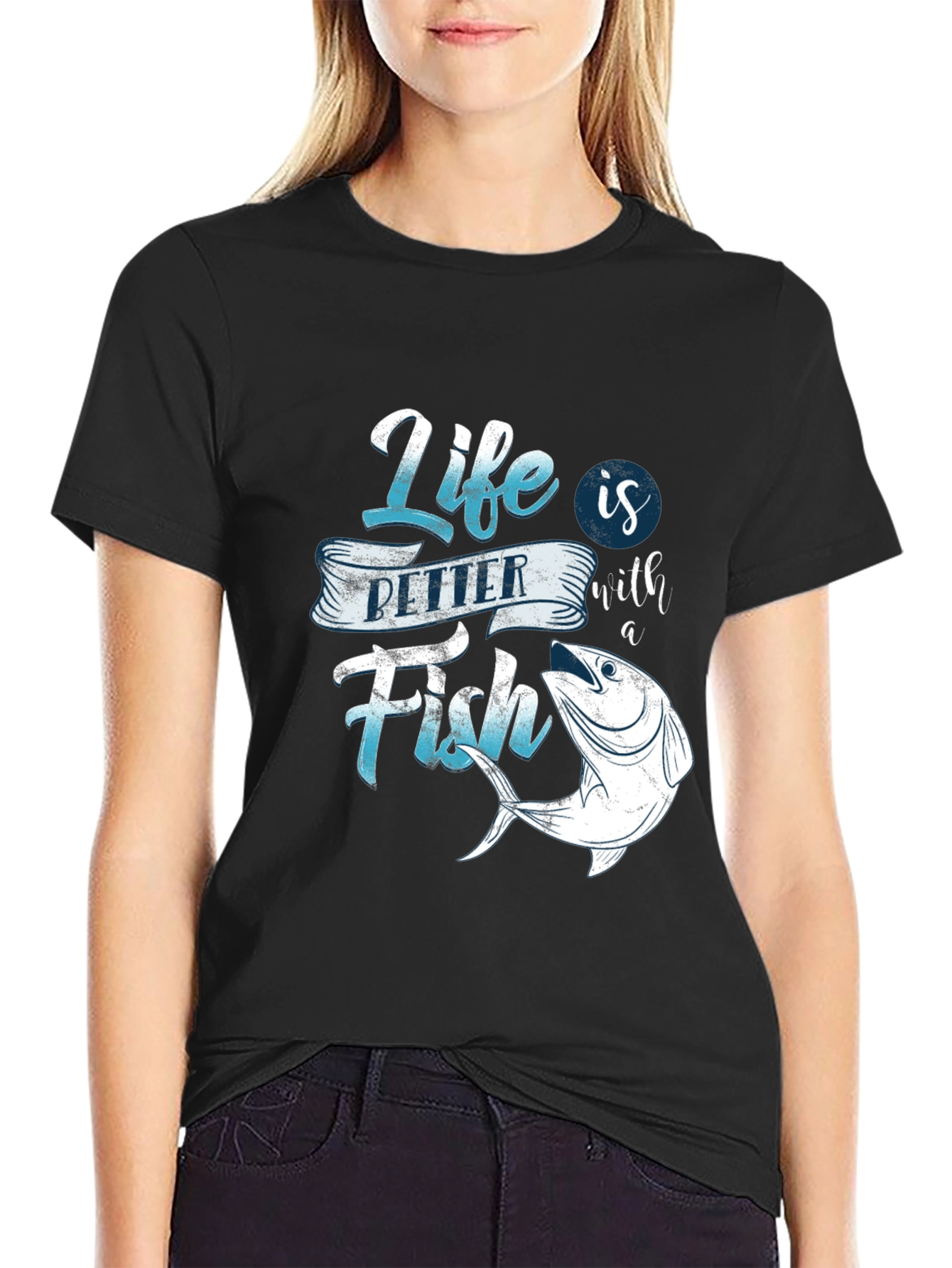 Life is Better with Fish Graphic T-Shirt