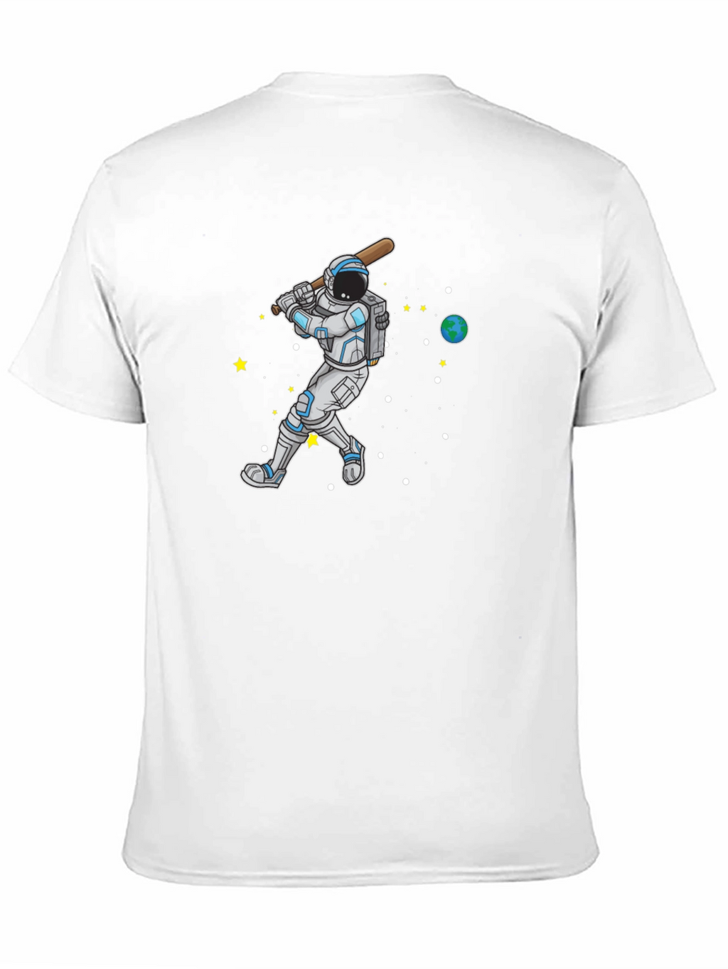 Astronaut Baseball Black T-Shirt