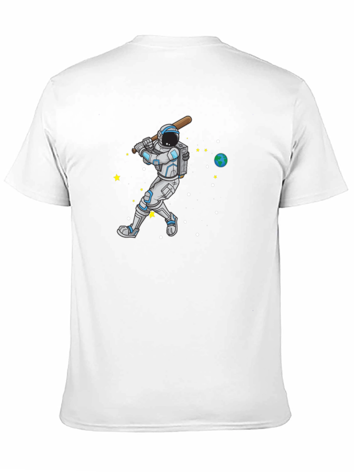 Astronaut Baseball Black T-Shirt