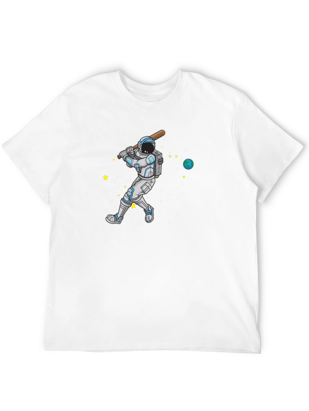 Astronaut Baseball Black T-Shirt