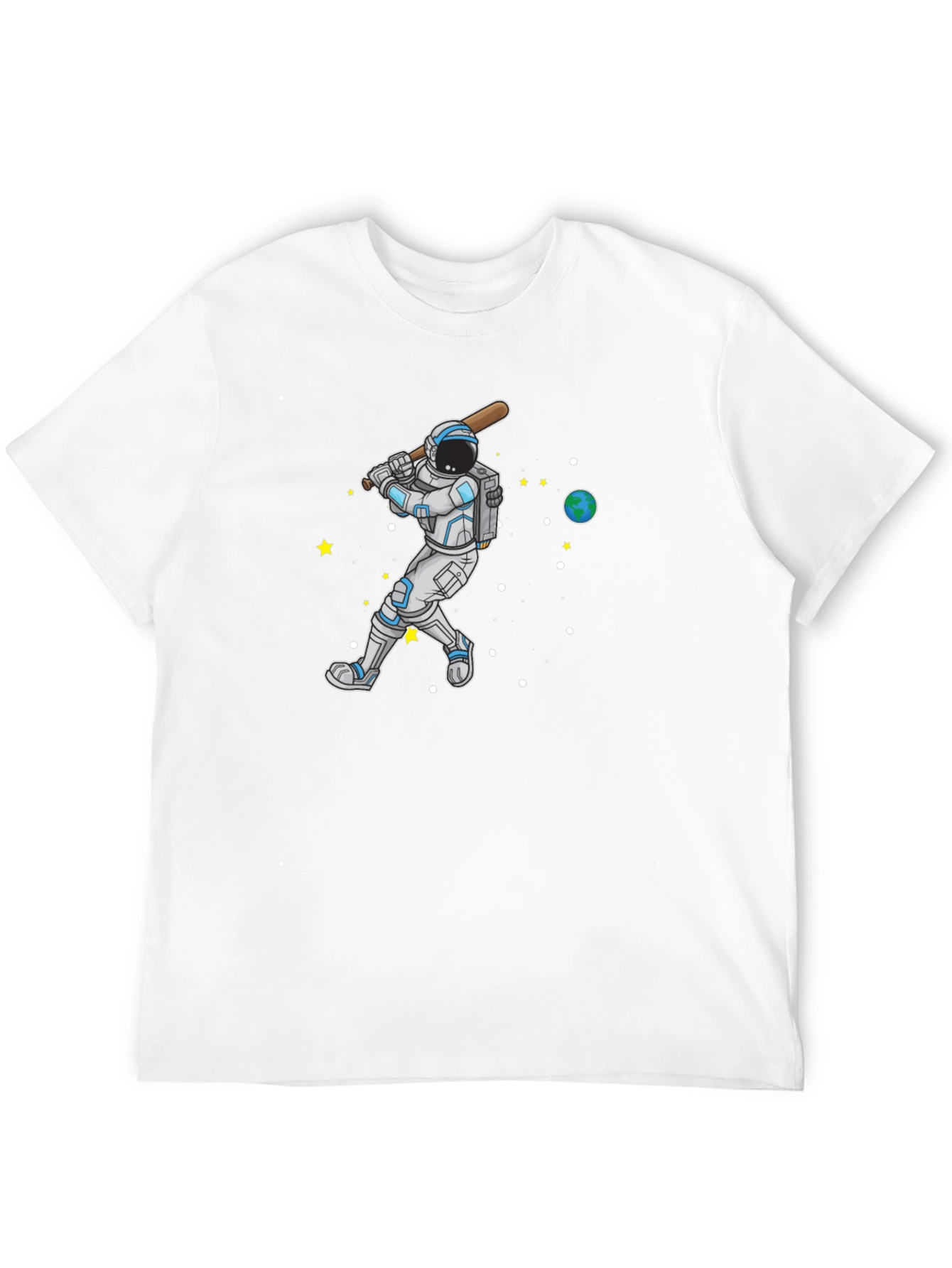 Astronaut Baseball Black T-Shirt