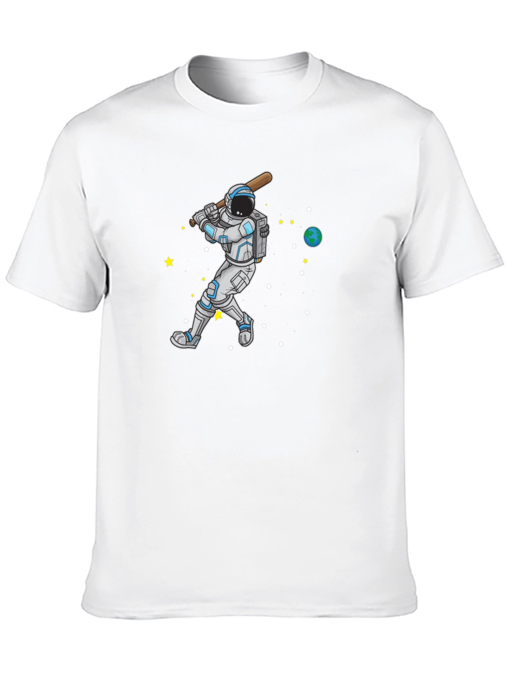 Astronaut Baseball Black T-Shirt