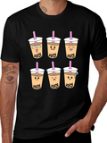Boba Tea Graphic T-Shirt - Unisex Black Tee
