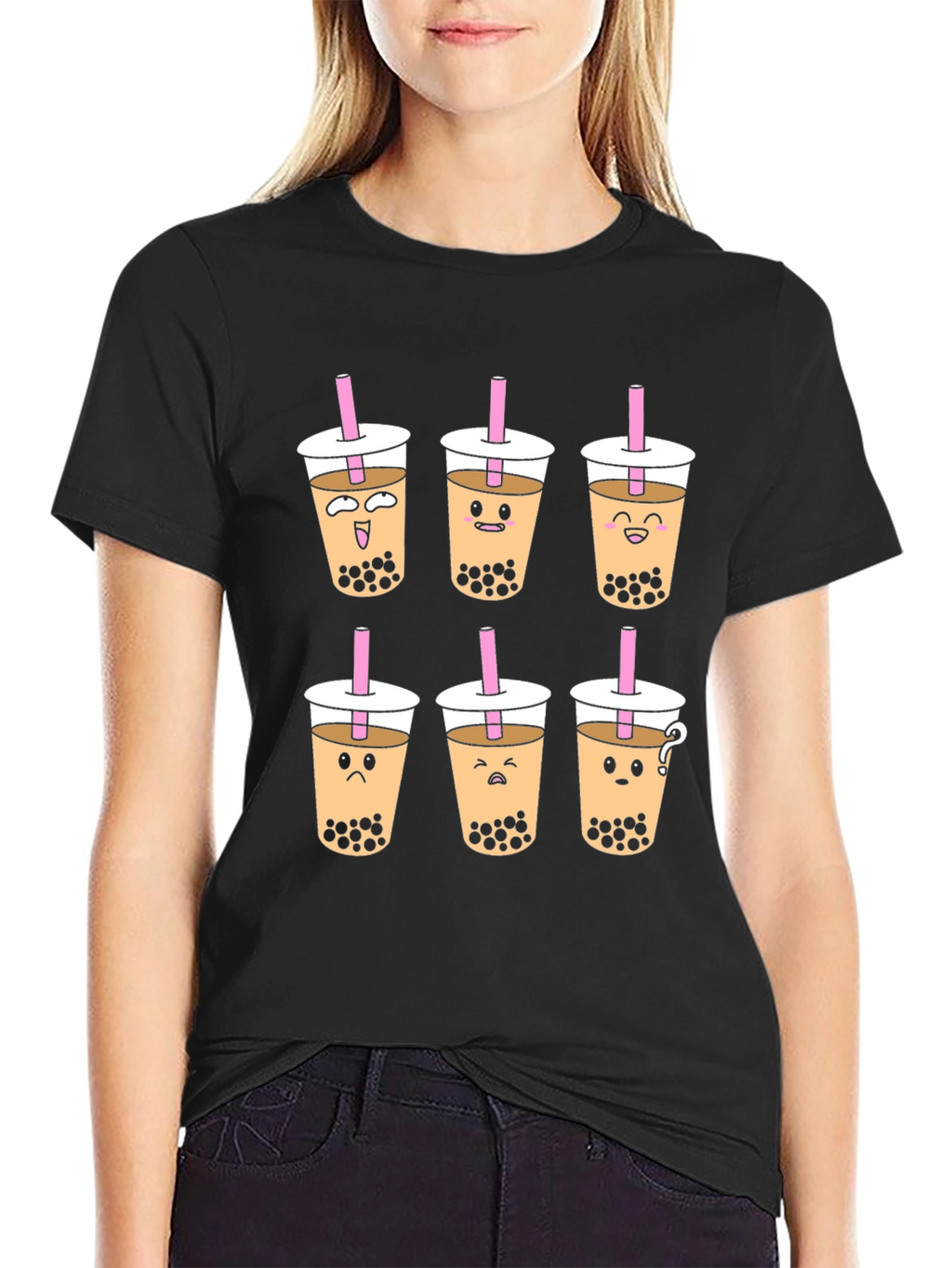 Boba Tea Graphic T-Shirt - Unisex Black Tee