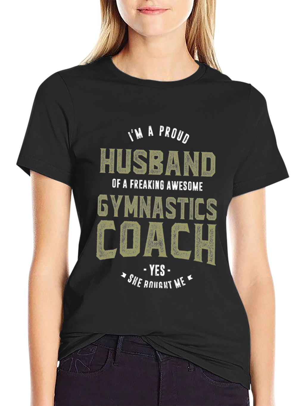 Proud Husband Gymnastics Coach Graphic Tee