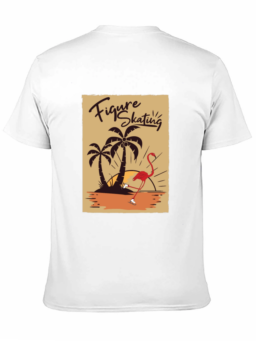 Figure Skating Flamingo Graphic Tee