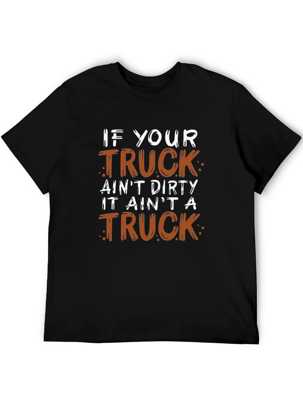 Dirty Truck Graphic Tee - Mens Black Cotton T-Shirt