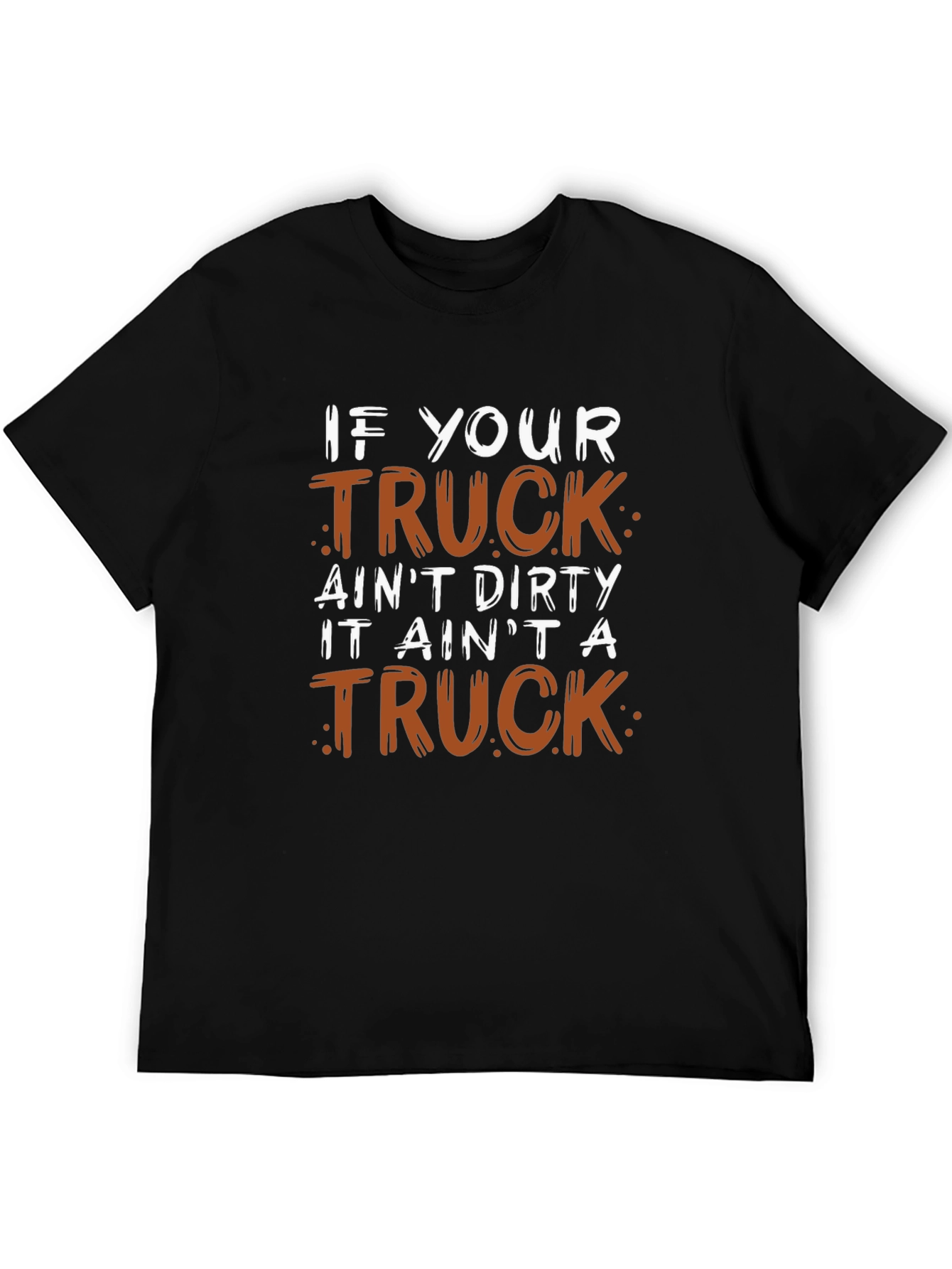 Dirty Truck Graphic Tee - Mens Black Cotton T-Shirt
