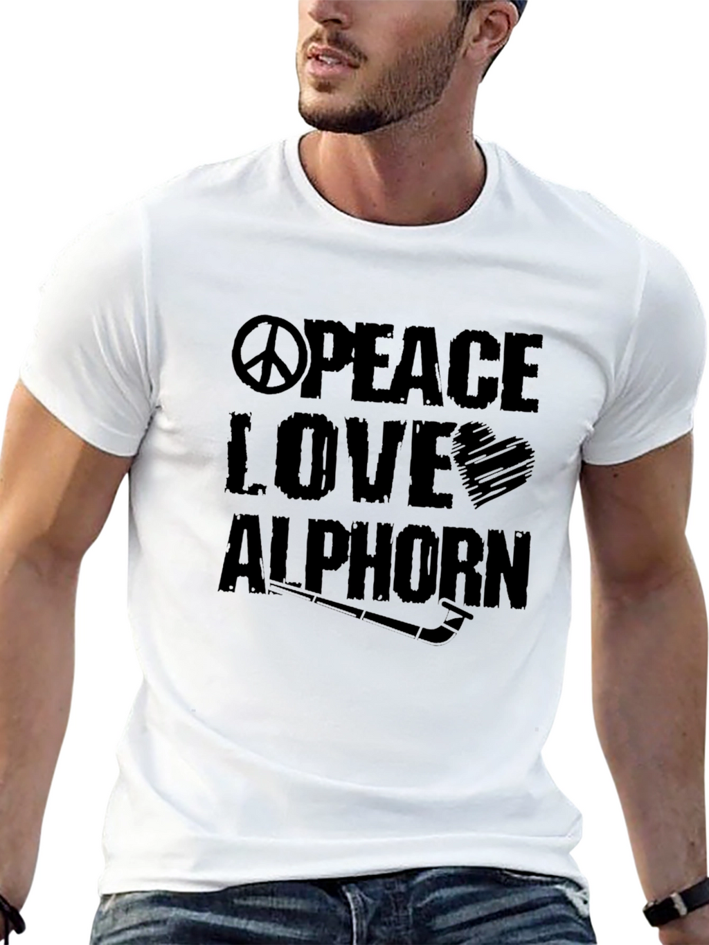 Peace Love Alphorn T-Shirt