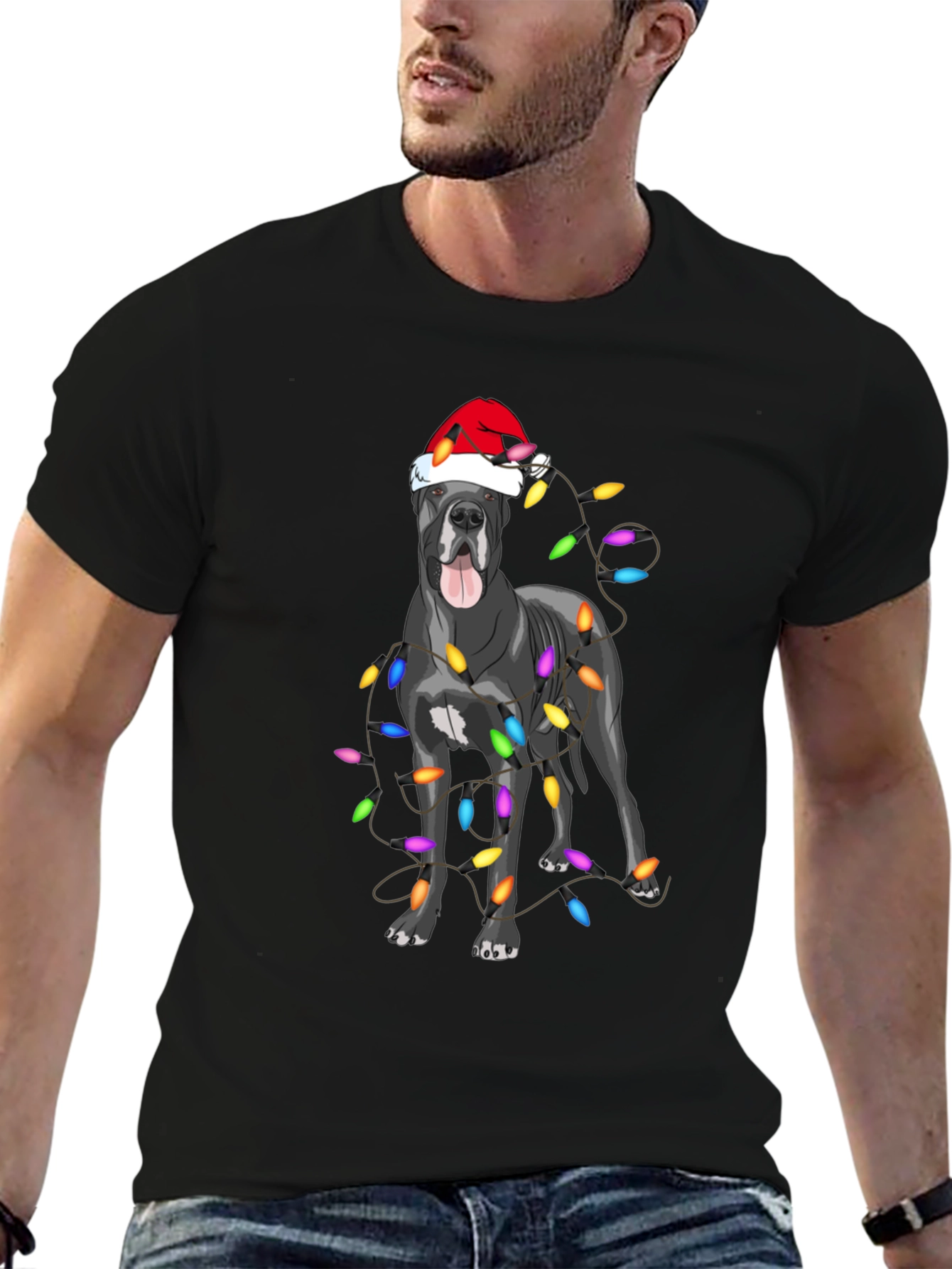 Christmas Dog T-Shirt - Holiday Lights