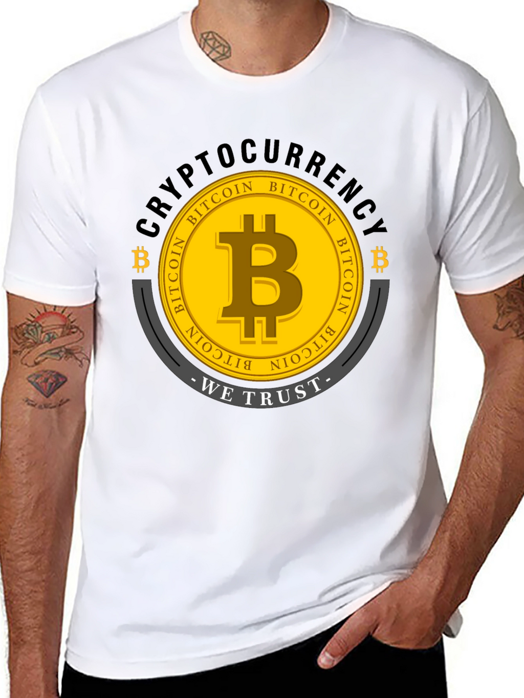 Bitcoin Cryptocurrency Graphic T-Shirt